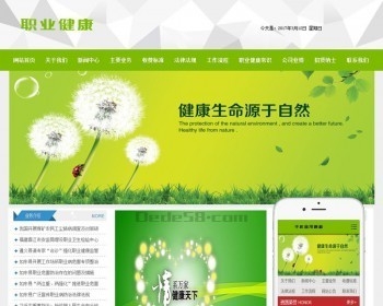 职业健康机构类网站织梦模板（带移动端）