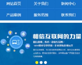 （手机版）蓝色营销型网络公司手机网站模板 企业通用wap网站源码