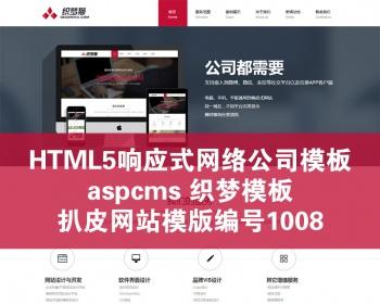 模版编号1098 HTML5响应式网络公司模板 aspcms整站