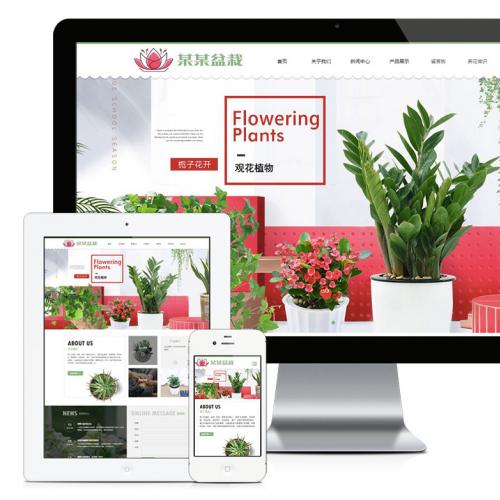 响应式绿植花卉盆栽网站模板