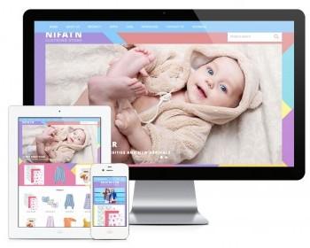 童装外贸响应式英文网站（含一个域名商业受权）