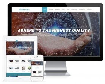 电子元件外贸响应式英文网站（含一个域名商业受权）