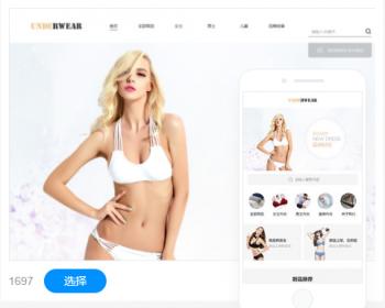内衣商城类网站建设商城模板建站自适应网站手机站小程序制作