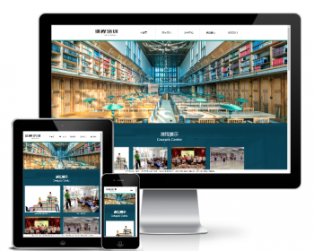 响应式教育培训培训行业教育机构类企业官网/简约大气/tp/SEO友好易推广/自动发货