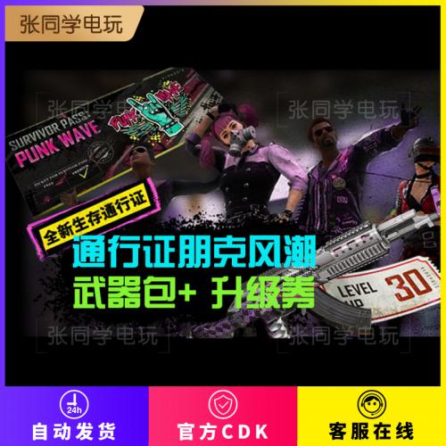 PUBG绝地求生朋克风潮生存通行证CDK兑换码吃鸡双马尾M762皮肤