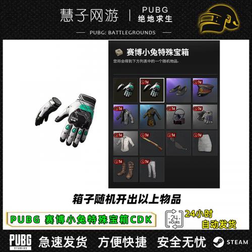 PUBG绝地求生赛博小兔特殊宝箱CDK皮肤套装吃鸡6六周年纪念手套