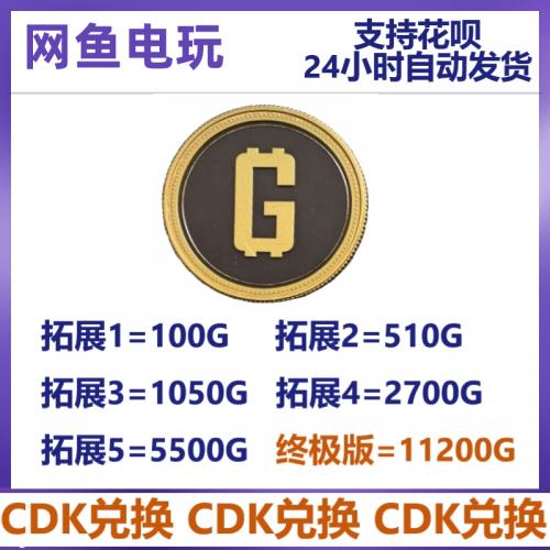PUBGg币绝地求生金币G-coin游戏币皮肤点卷官方充值吃鸡CDK兑换码