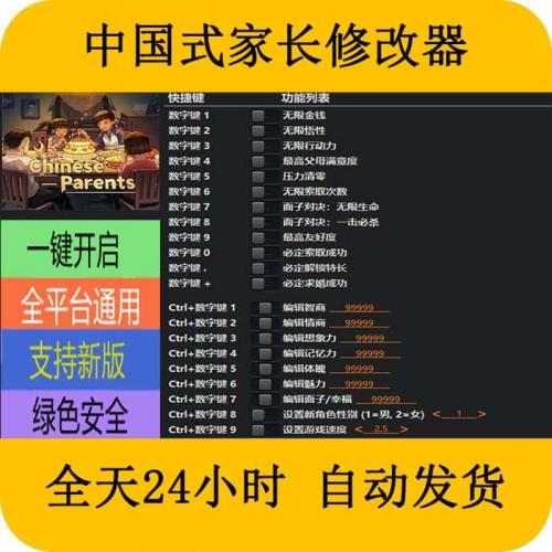 中国式家长 STEAM/EPIC正版游戏修改器 辅助工具不含游戏