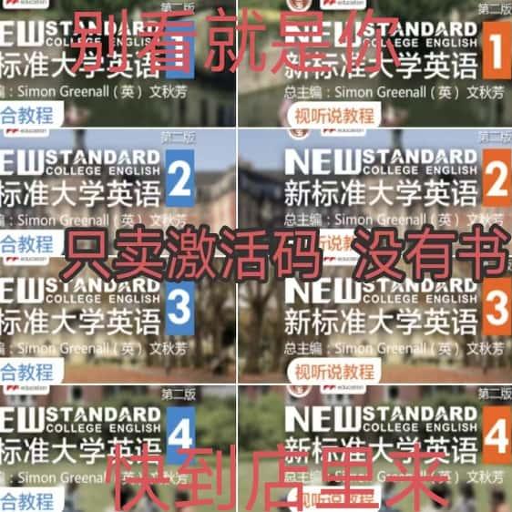新标准大学英语 第二版 视听说综合教程1234 u校园 激活码 验证码
