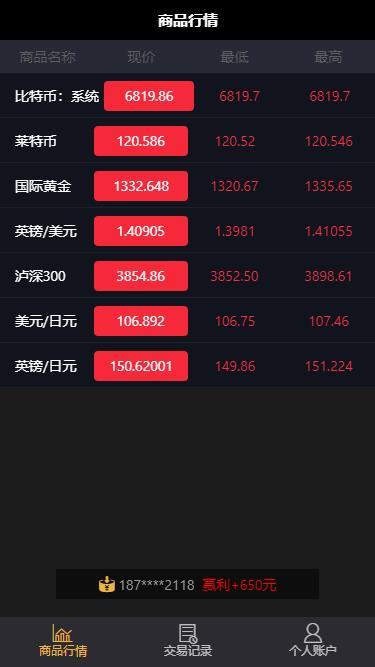 最新Thinkphp5晒单版微交易美金版无加密源码，可群控单控支持第三方支付