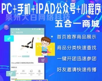 pc+手机+微信小程序商城源码多使用户商城网站带后端php（五合一）