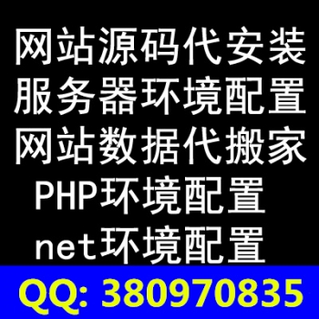 网站源码代安装服务器环境配置PHP环境架设net环境配置网站搬家