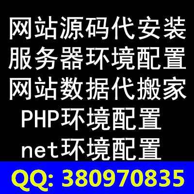 网站源码代安装服务器环境配置PHP环境架设net环境配置网站搬家