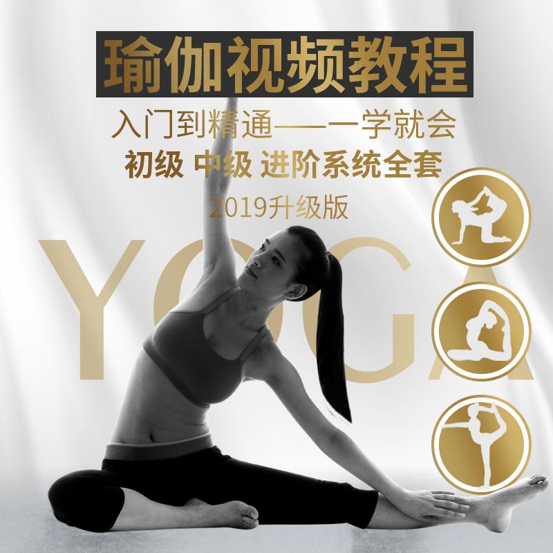 2019瑜伽视频教程初学者入门自学全套零基础家练塑形减肥教学课程