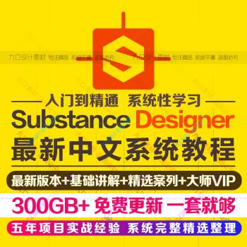 Substance Designer软件2019材质纹理贴图sd中文入门基础视频教程